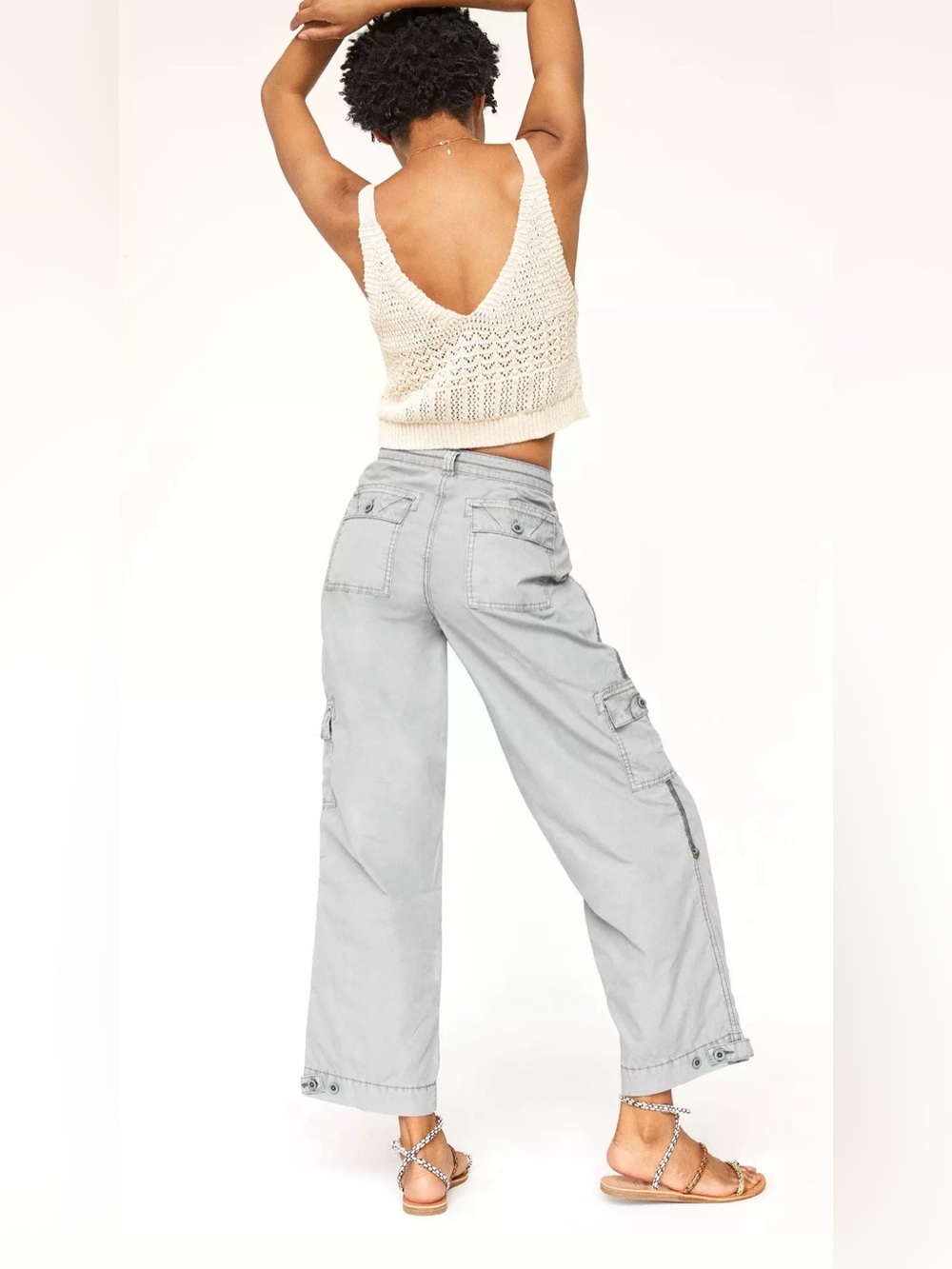 Pilcro Anthropologie Ventura Utility Cargo Pants Gray - Picture 2 of 10